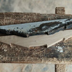 Altes und rekonstruiertes Bauteil